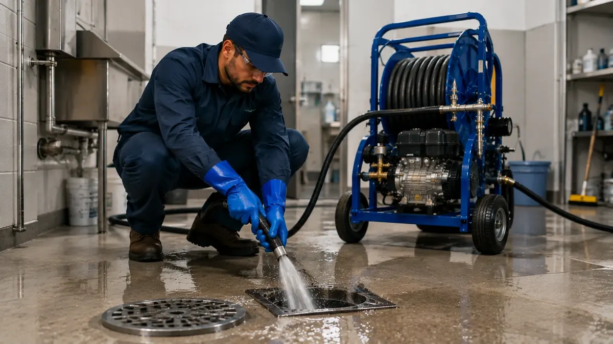 Floor Drain Hydro Jet Cleaning in Fountain Valley