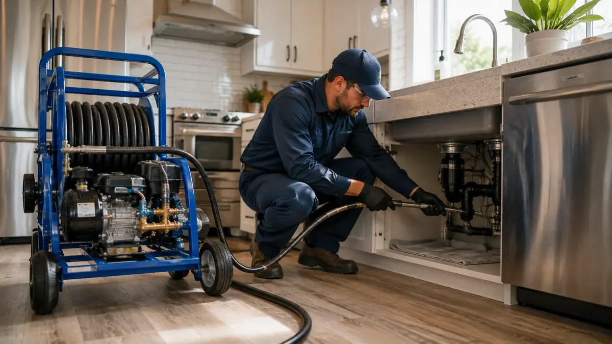 Kitchen Drain Hydro Jetting in Fountain Valley