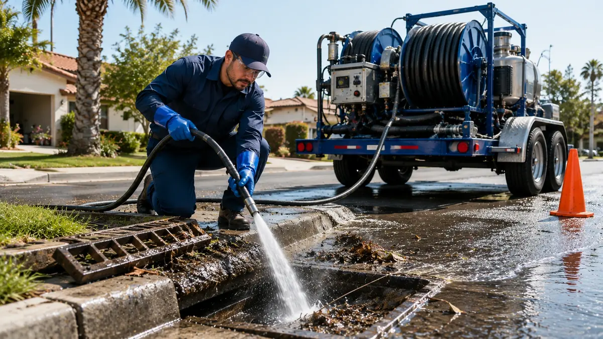 Storm Drain Hydro Jet Cleaning in Fountain Valley
