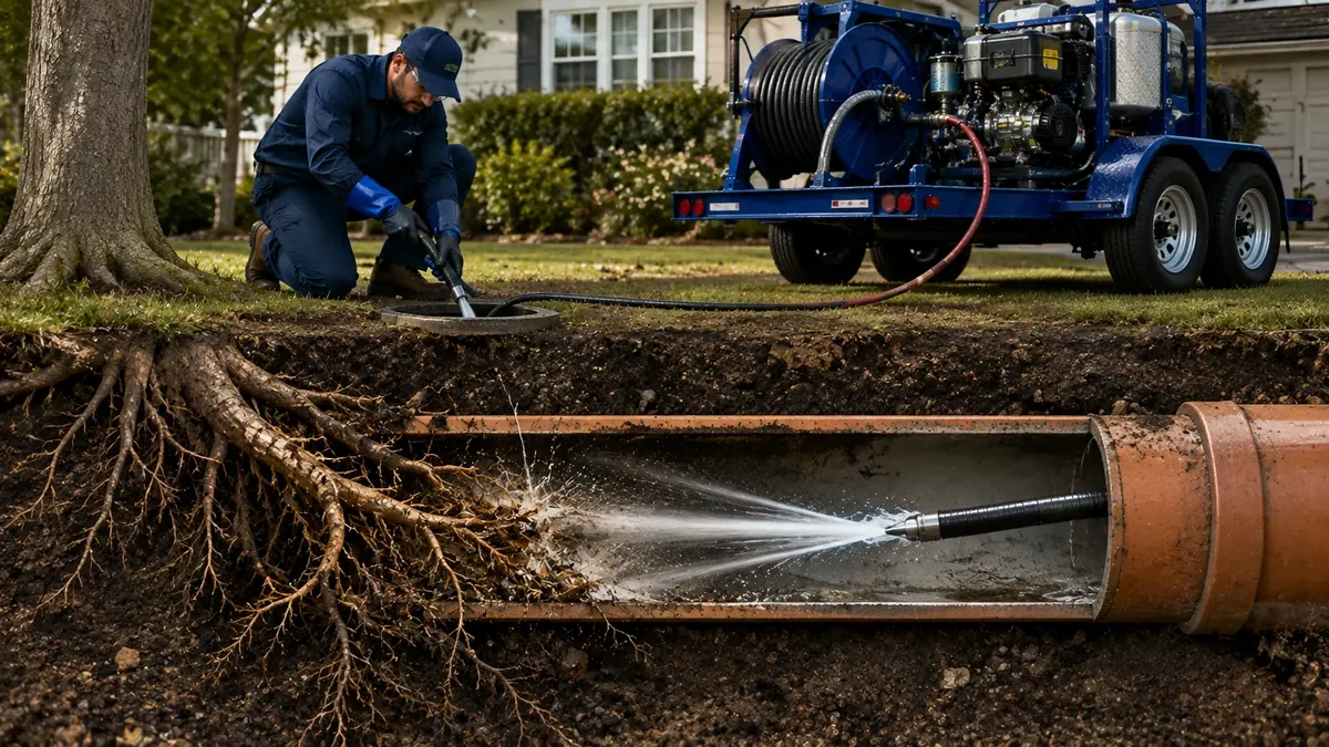 Tree Root Removal with Hydro Jetting in Fountain Valley